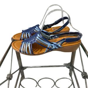 Coldwater Creek Wedge Sandals women’s size 11 Blue walk with me